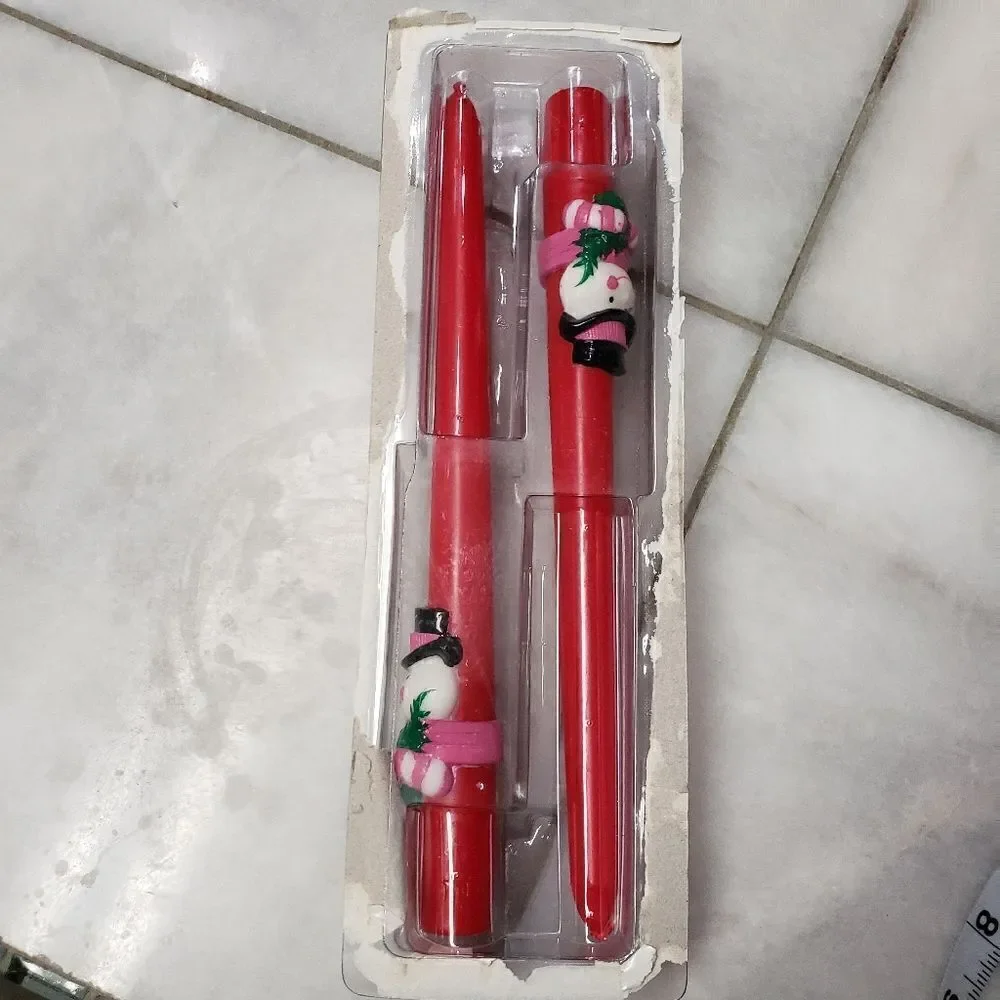 Vintage Avon Set of 2 Dapper Snowman 10